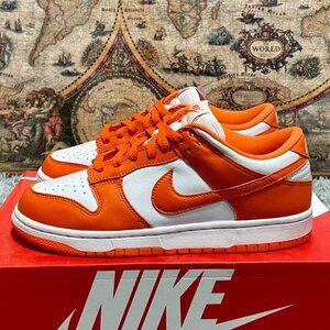 Nike Dunk Low Retro SP Syracuse Sneakers Orange White Men's Size 10